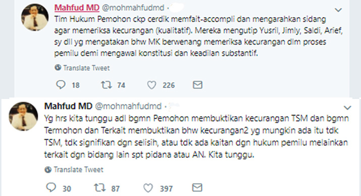 Twitter Mahfud MD