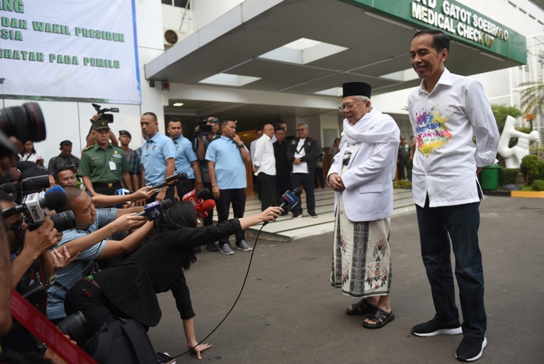 Jokowi Maruf Jalani Tes Kesehatan