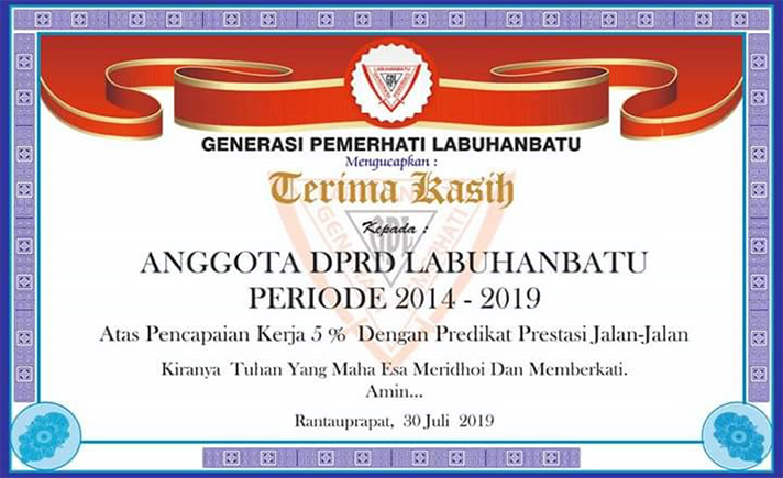 Piagam DPRD Labuhanbatu