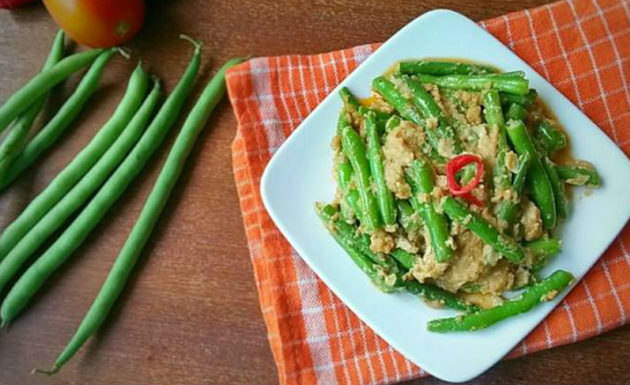 buncis oseng telor