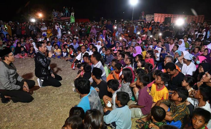 Jokowi dan Pengungsi Gempa Lombok
