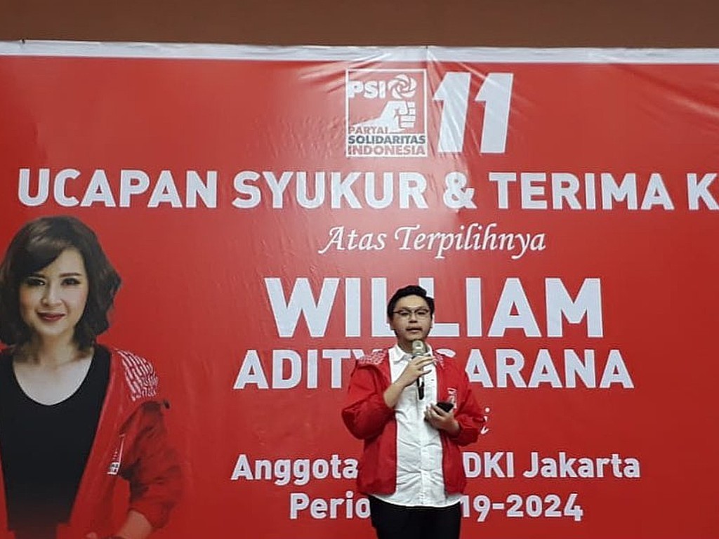 Anggota DPRD terpilih dari Fraksi PSI, William Aditya Sarana