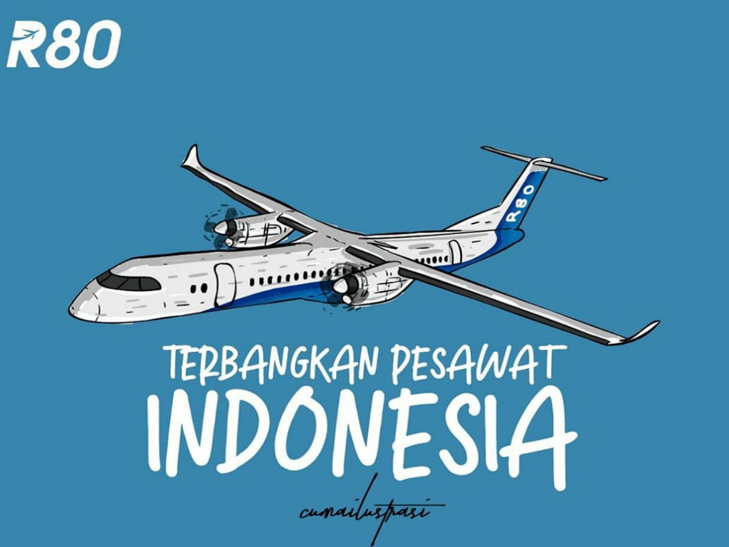 Ilustrasi Pesawat R80