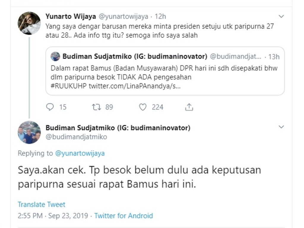 Budiman Sudjatmiko