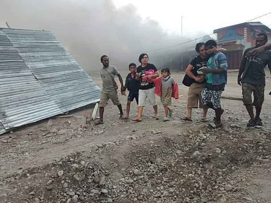 Warga Evakuasi di Wamena