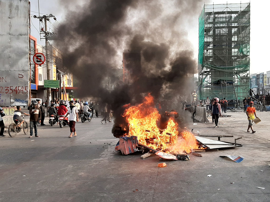 Unjuk rasa di kota Makassar