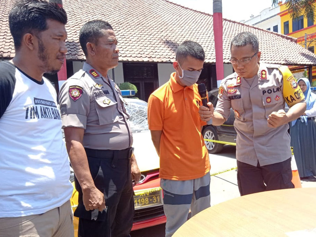 Pelaku Pengrusakan Mobil Polisi
