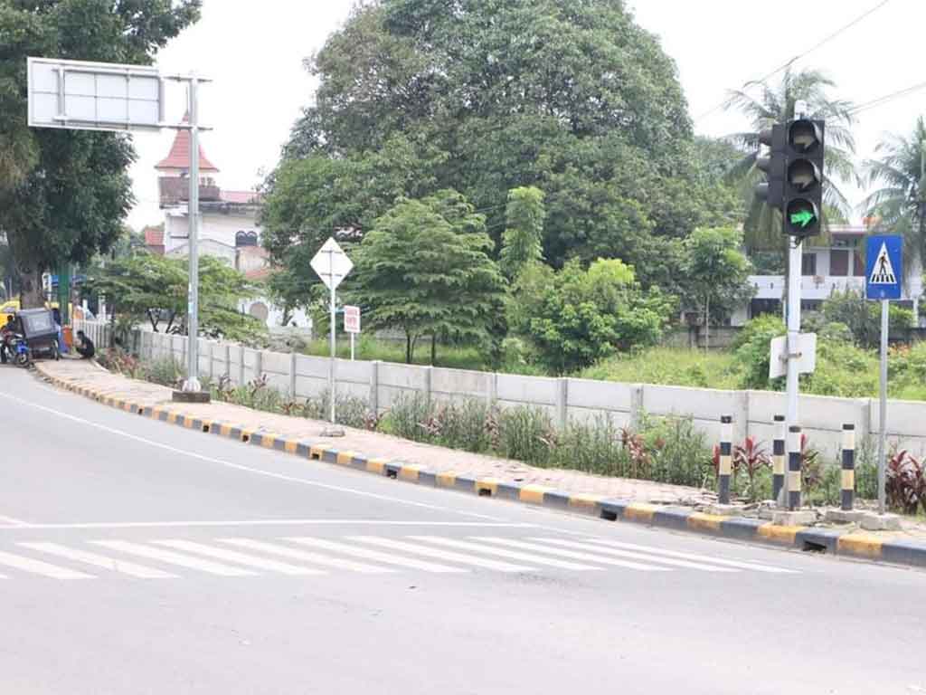 Pagar tembok di Binjai
