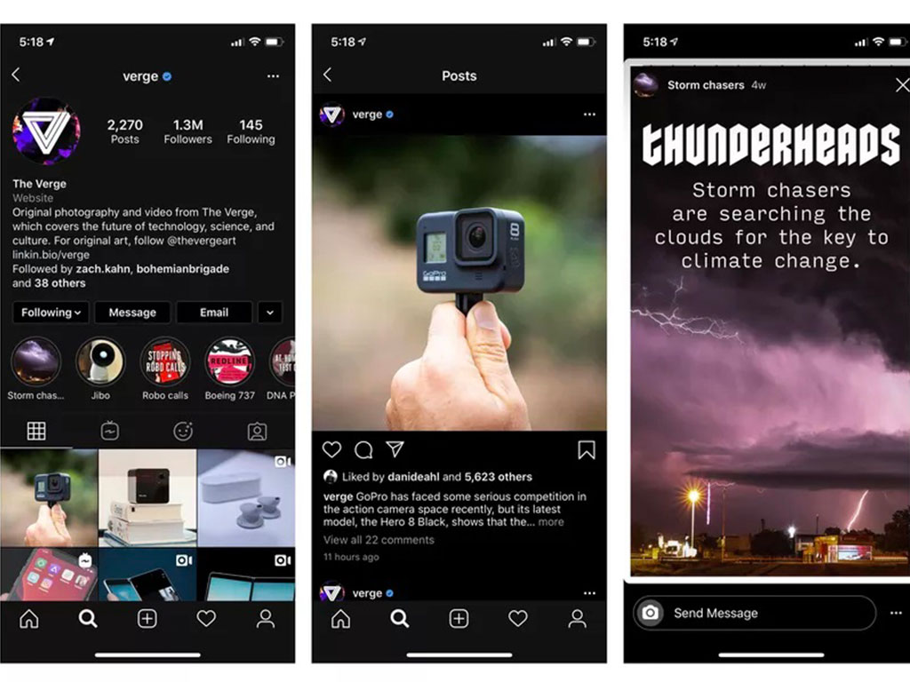 Dark Mode Instagram