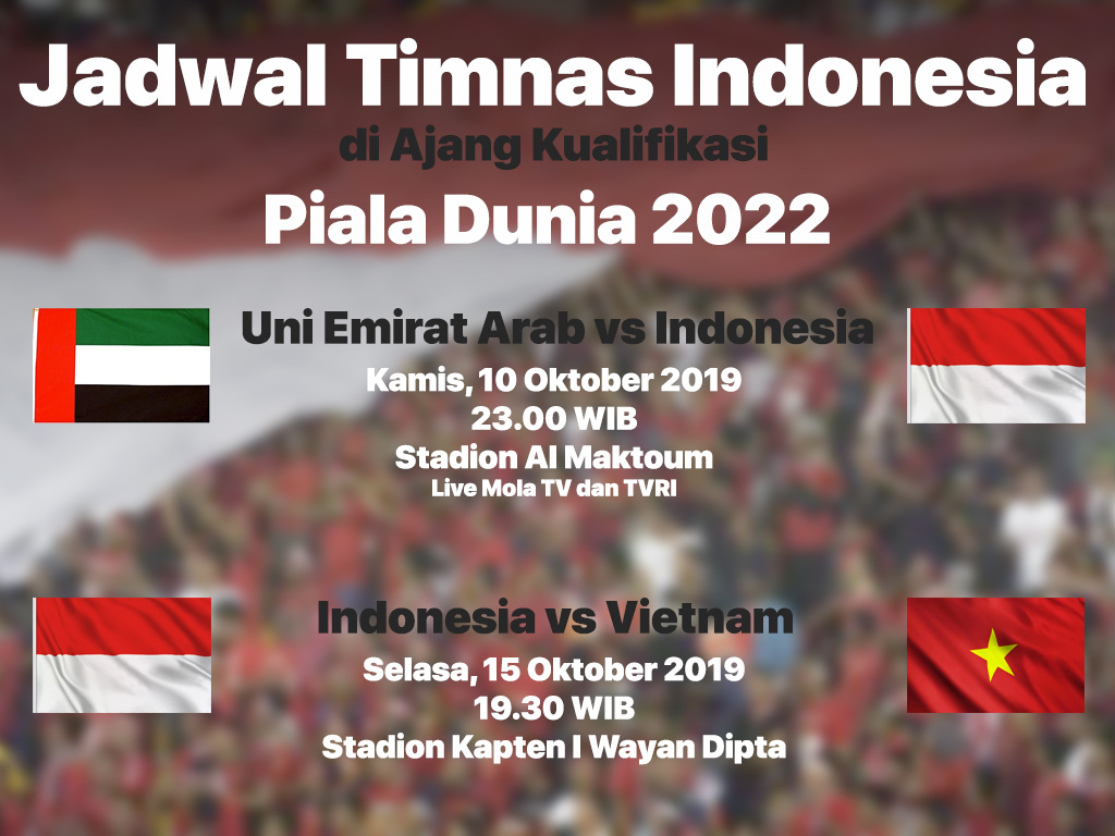 Timnas indonesia jadwal Inilah Jadwal