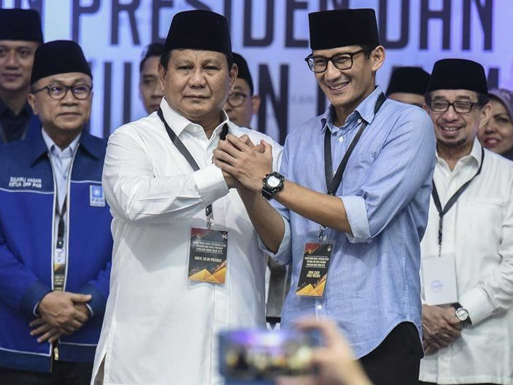 Prabowo Subianto dan Sadiaga Uno