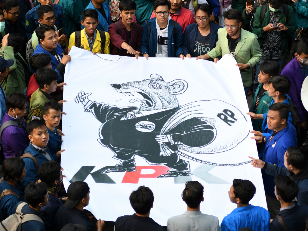 Demo Mahasiswa di Patung Kuda