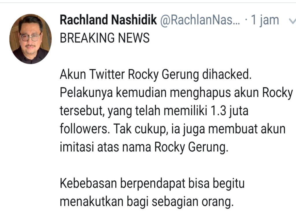 Tweet Rachland Nashidik