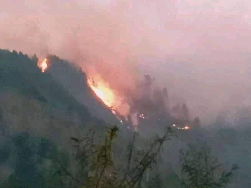 Kebakaran di Gunung Lompobattang