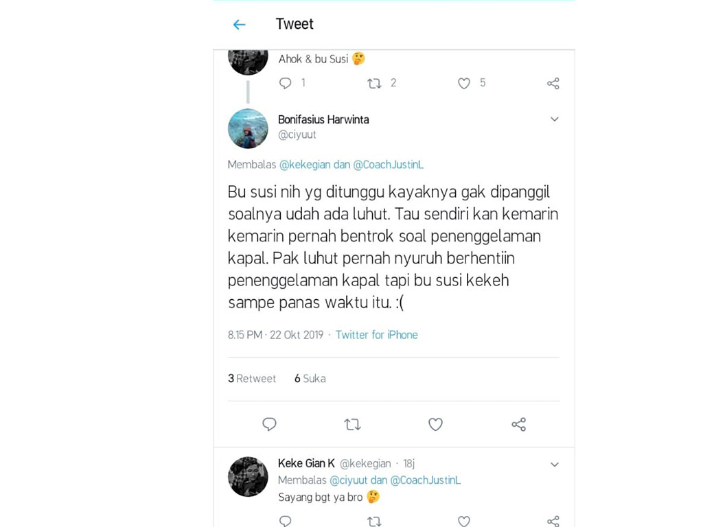 Tangkapan Layar Twitter