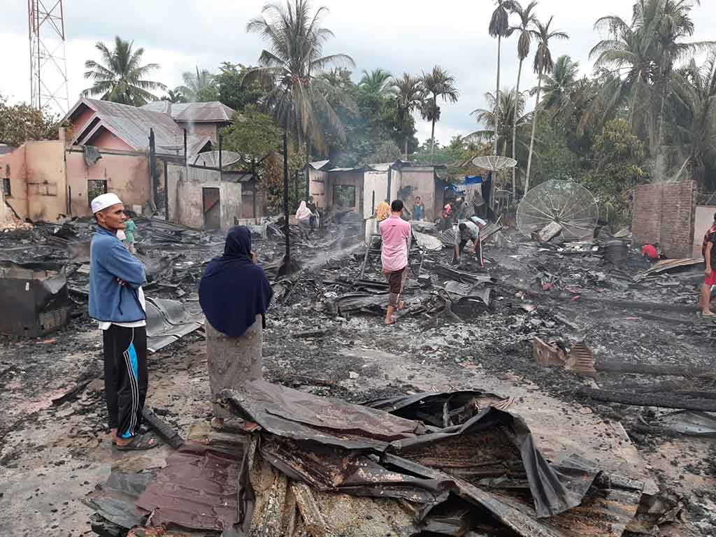 kebakaran di Aceh Utara