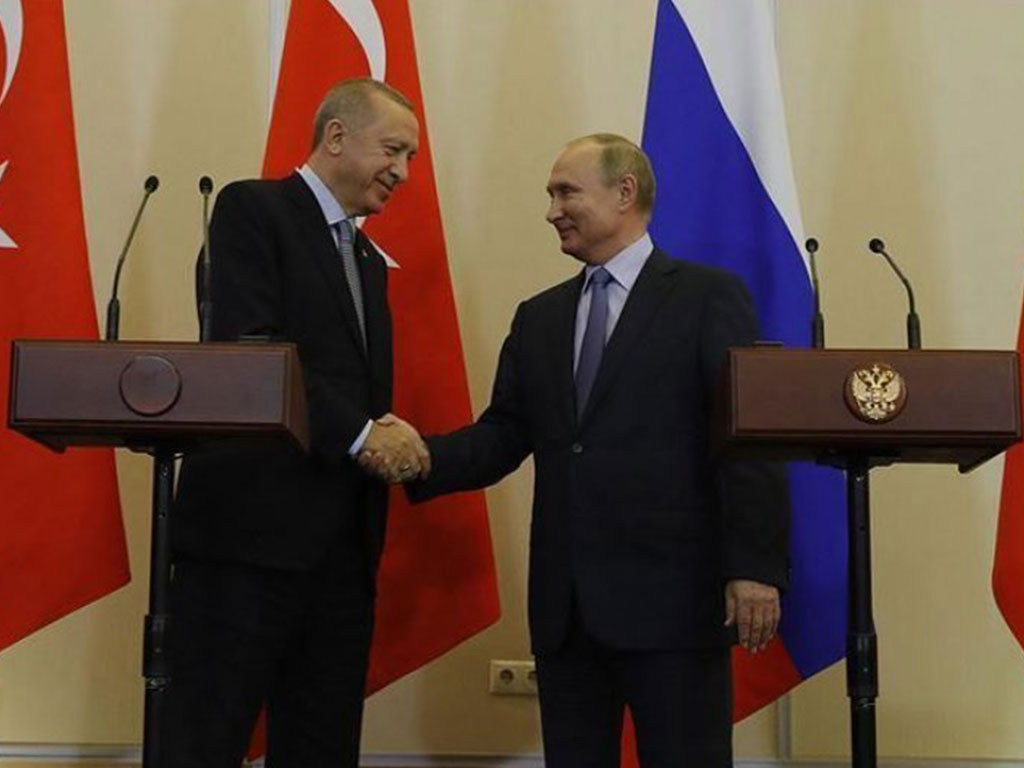 Presiden Turki Recep Tayyip Erdogan dan Rusia, Vladimir Putin