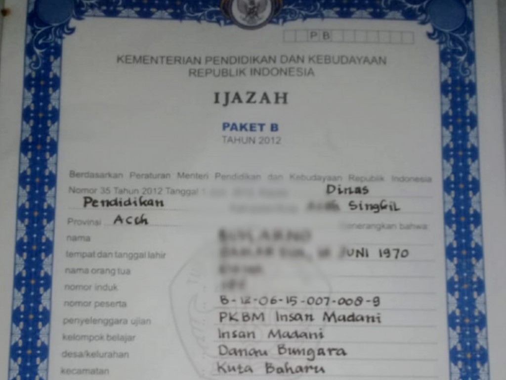 Ijazah Palsu