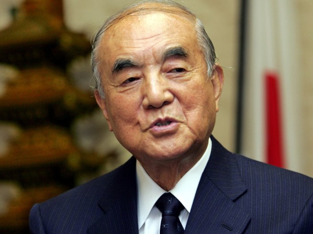 Mantan perdana menteri Jepang Yasuhiro Nakasone