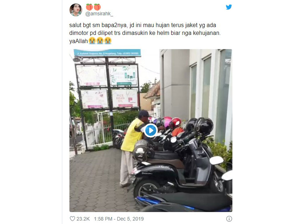 Tukang Parkir yang Baik Hati Viral di Twitter Tagar