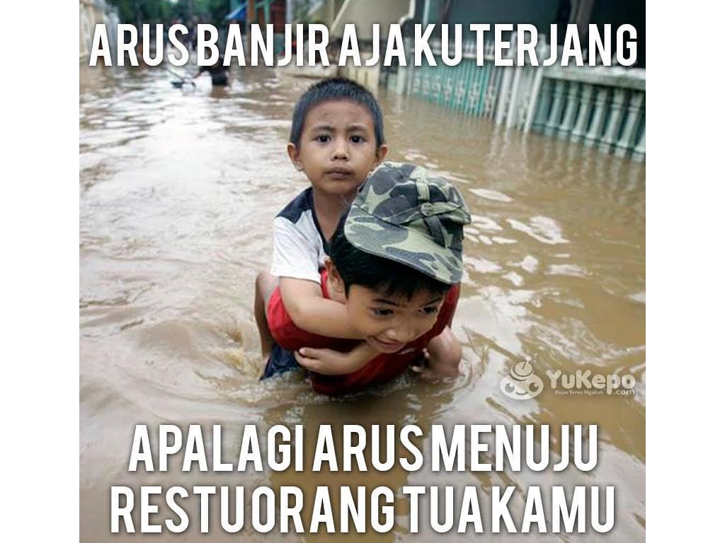 Banjir2020 Ini Kumpulan Meme Lucu Yang Dibuat Netizen Tentang Banjir Di Jakarta Teras Jabar