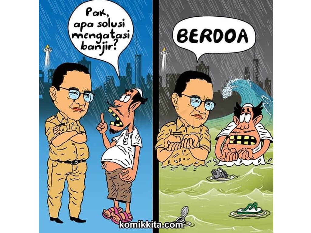 Kumpulan Meme Kocak Warganet Soal Banjir Jakarta Tagar