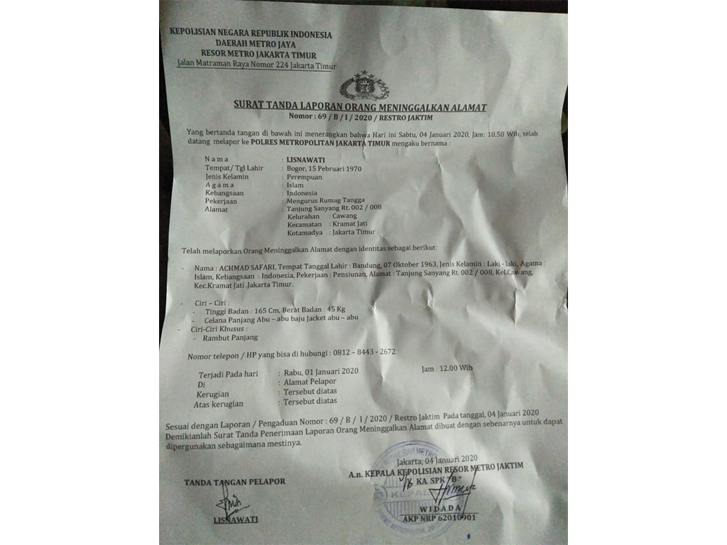 Surat Laporan Polisi