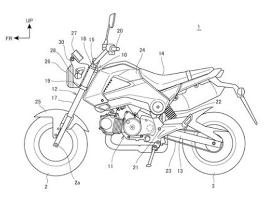 Paten desain motor Honda MSX 125