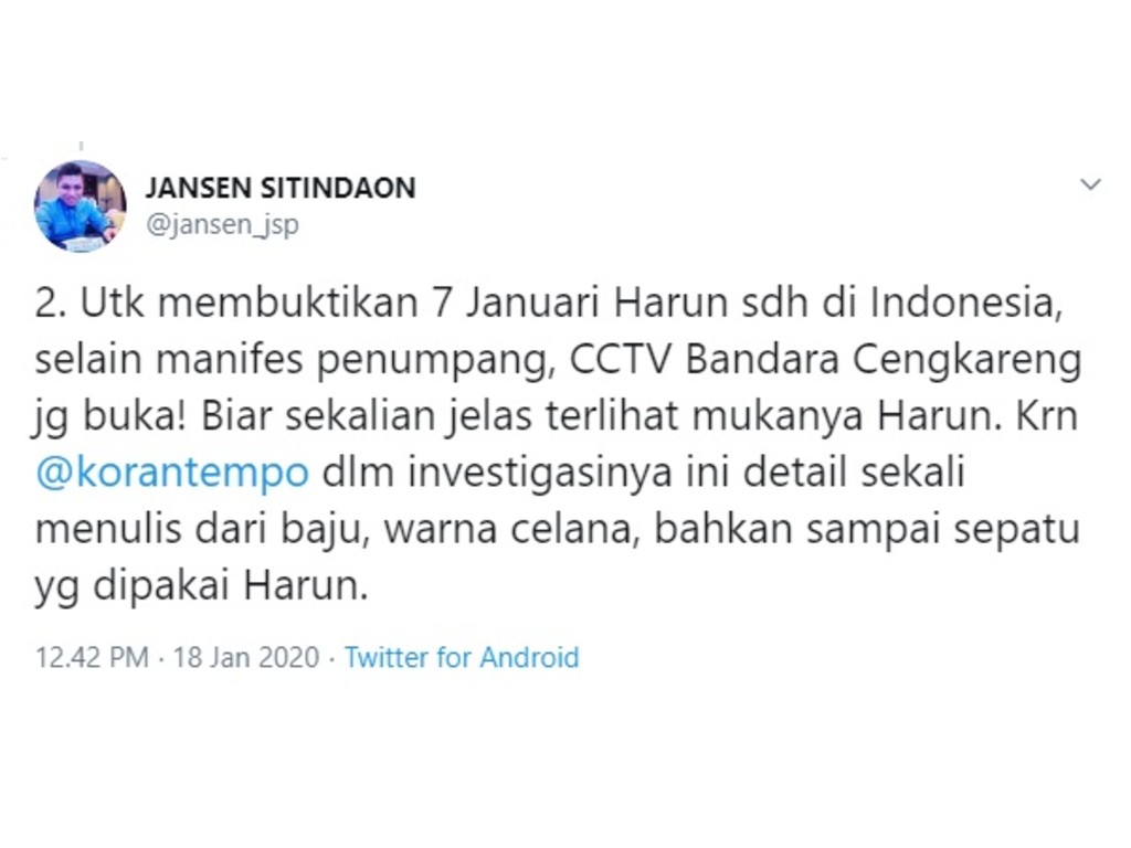Twitter Jansen Sitindaon