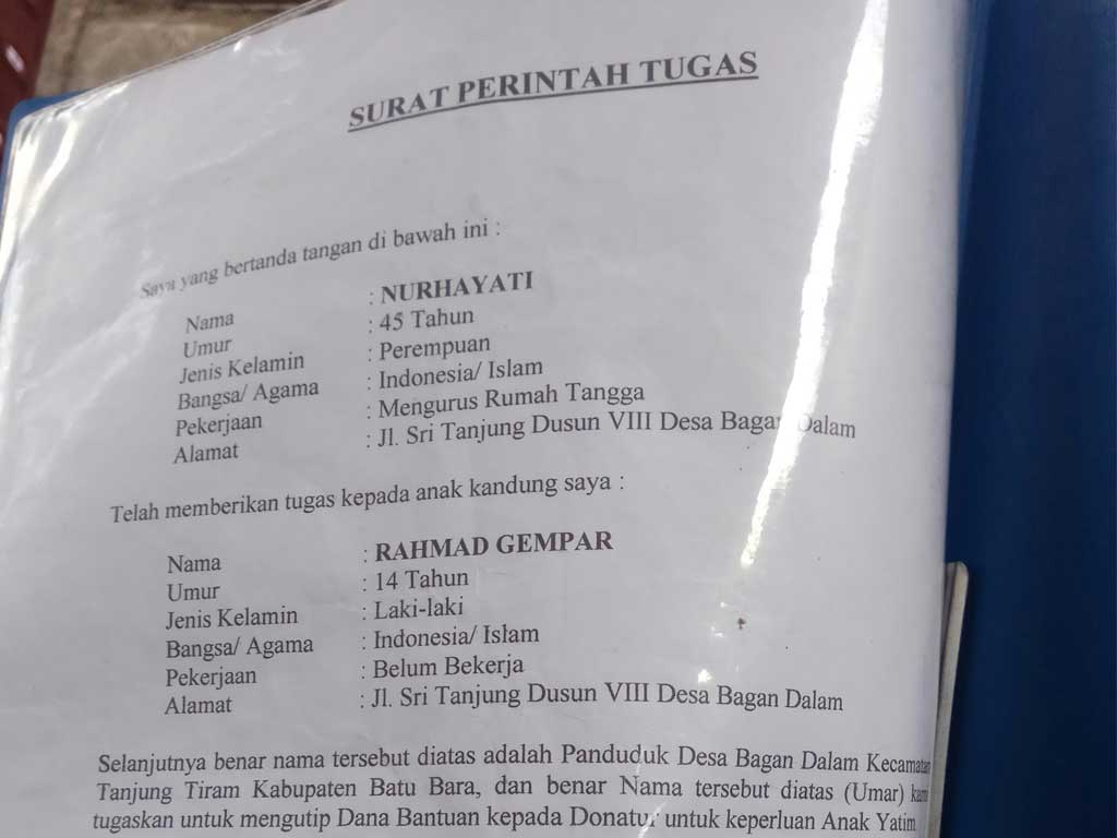 perinta tugas mengemis