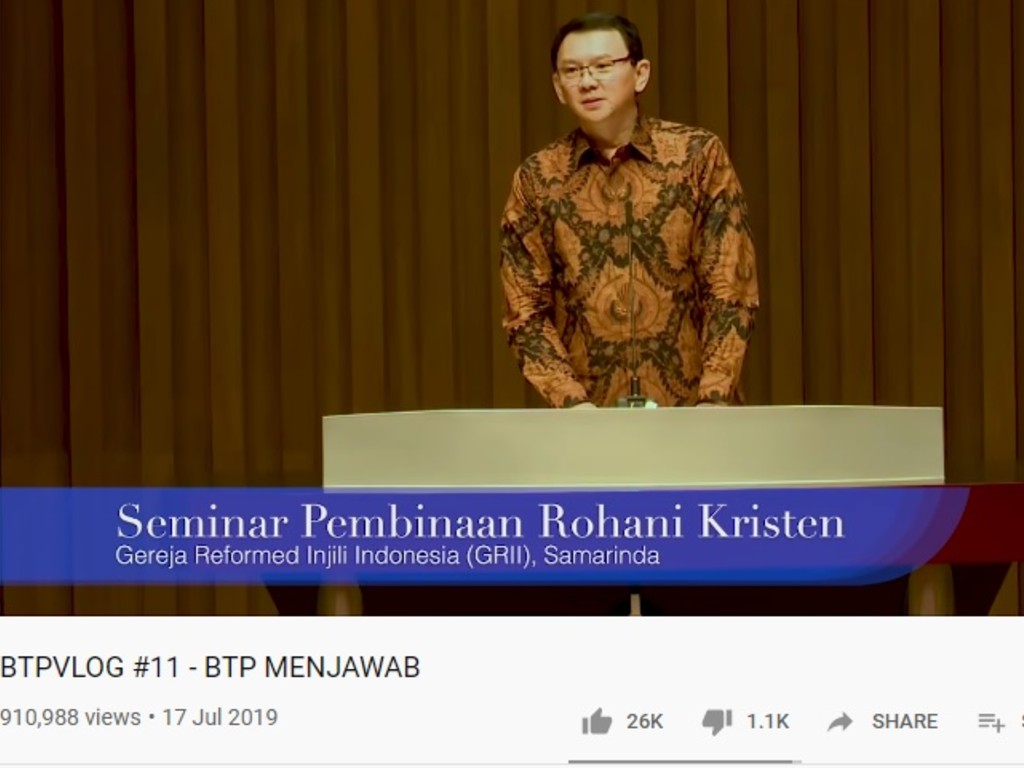 Basuki Tahajha Purnama alias Ahok