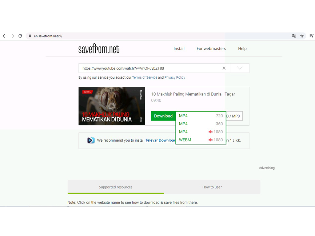Situs Savefrom.net