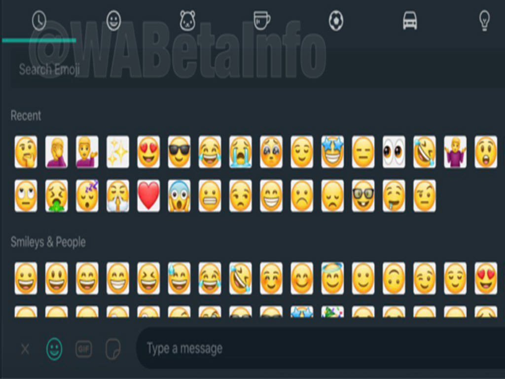 Emoji WhatsApp Dark Mode