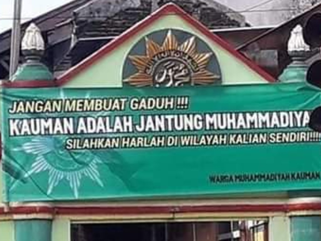 Spanduk penolakan Harlah NU di Yogyakarta