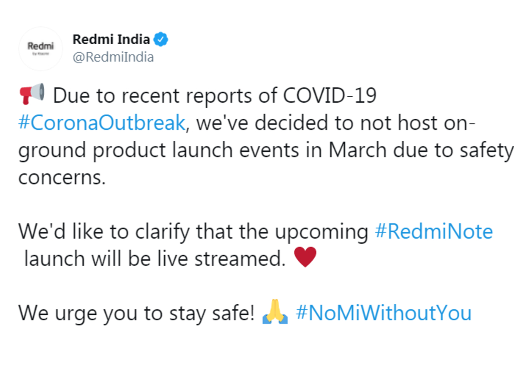 Tweet Redmi India