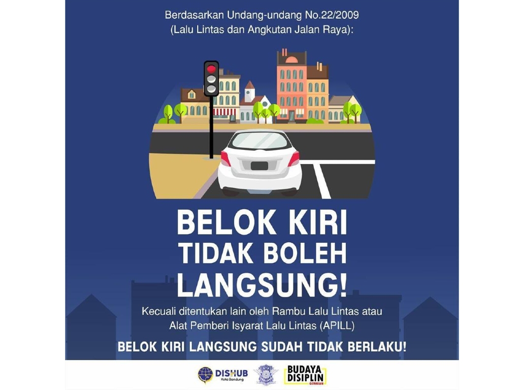 Rambu larangan belok kiri