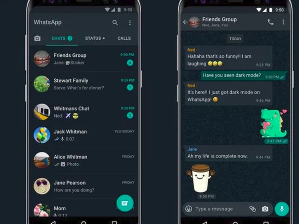 WhatsApp Dark Mode Android