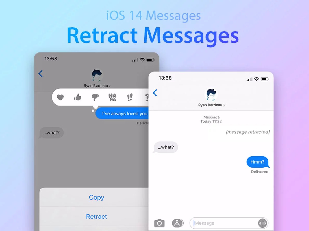 Fitur retract pesan di iOS 14