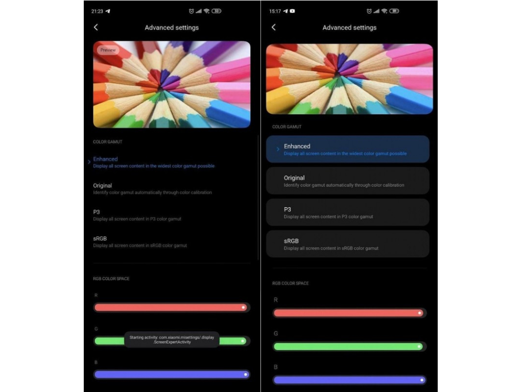 Advanced setting MIUI 12