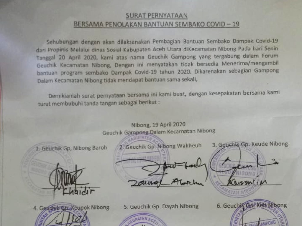 Tolak Bantuan di Aceh