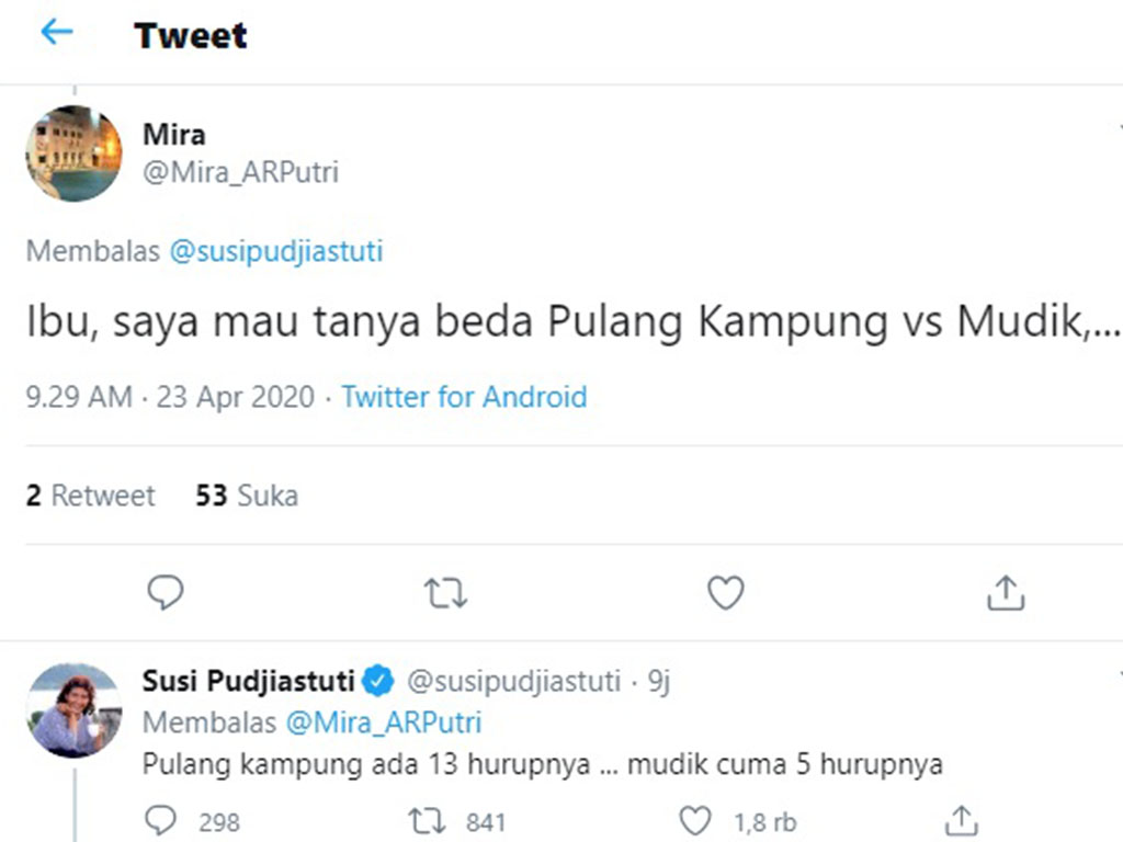 Twitter Susi Pudjiastuti