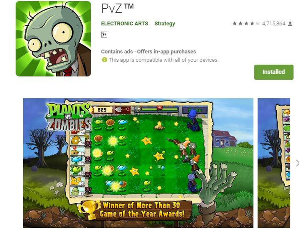 Plant vs Zombie atau PvZ
