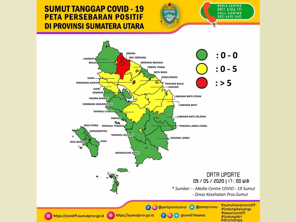 Peta Corona Sumut