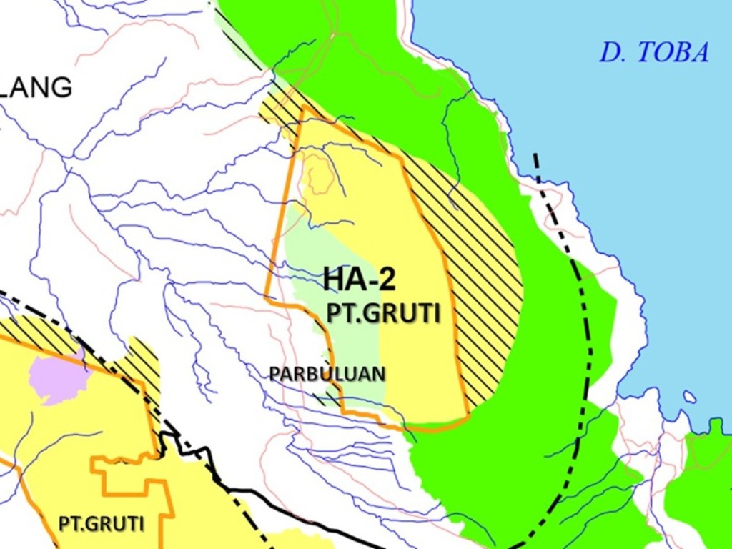 Peta Wilayah PT Gruti di Dairi