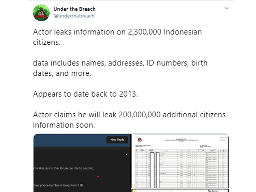 Kebocoran Data Penduduk Indonesia
