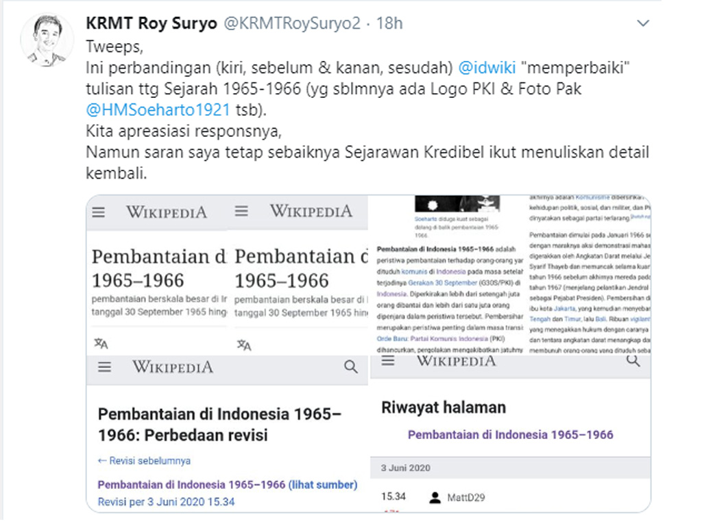 Cuitan Roy Suryo PKI