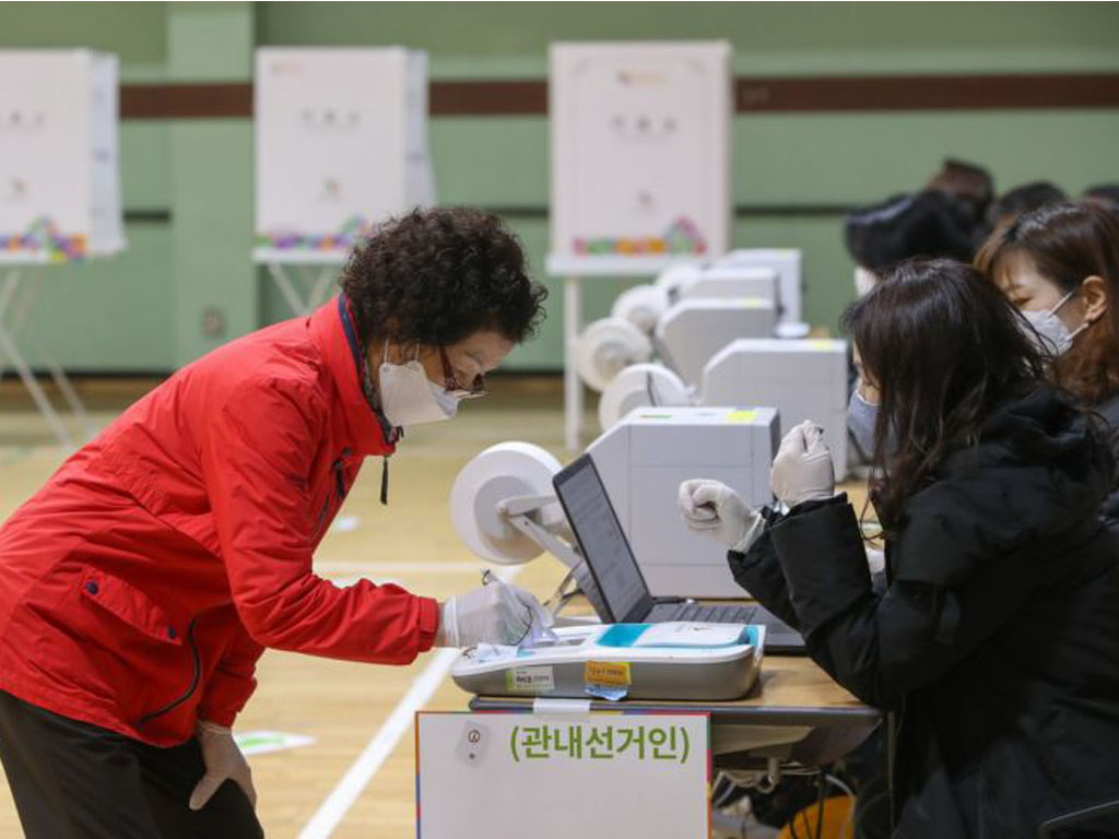 Suasana pemilu di Korea Selatan