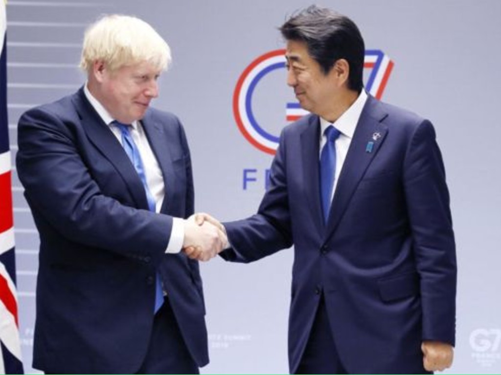 Boris Johnson dan Shinzo Abe