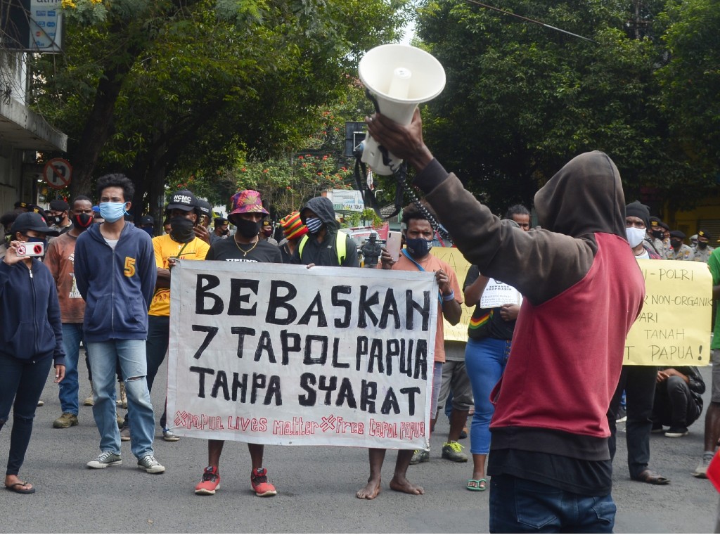 Demo Papua di Malang