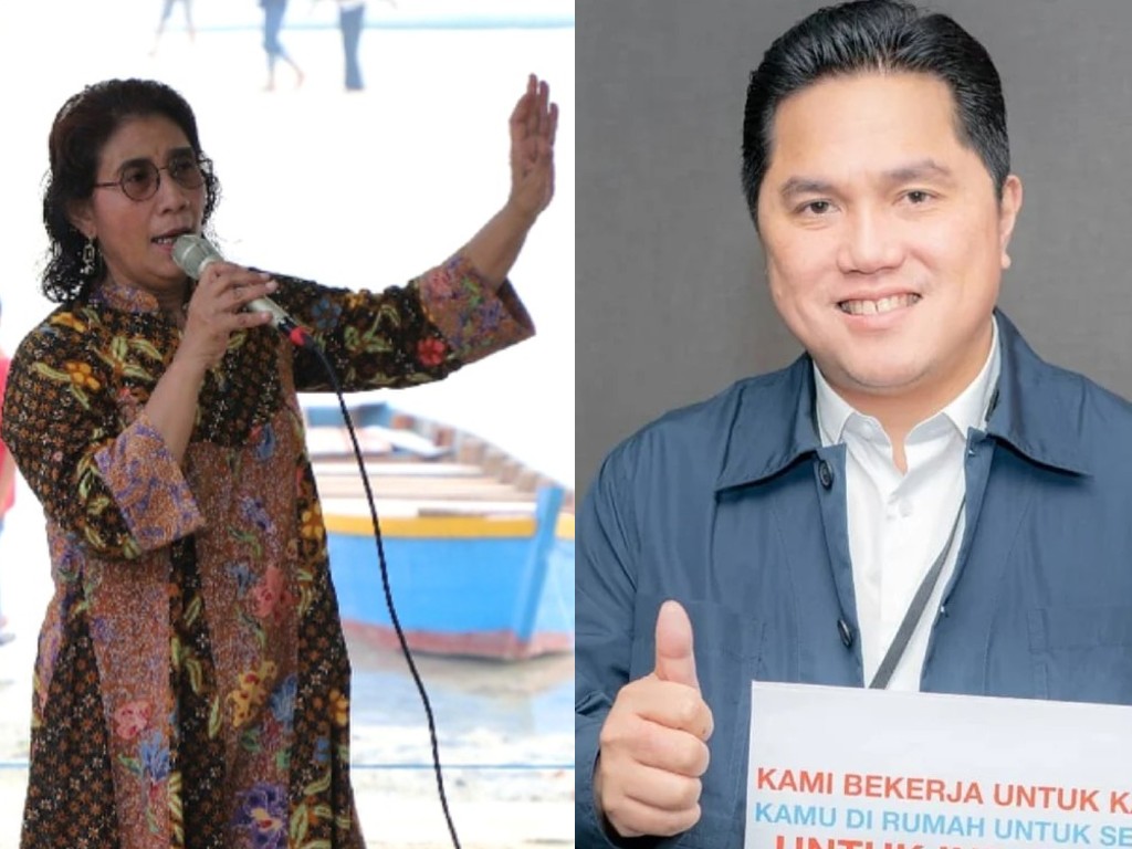 Susi Pudjiastuti dan Erick Thohir